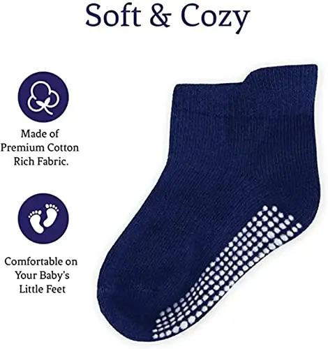 Rising Star Baby Sock, Toddler Sock, Kids Socks Multipacks for Boys and Girls - 3