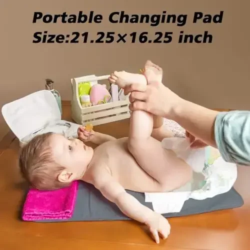 Рюкзак для подгузников Mancro, многофункциональный дорожный рюкзак для папы с изолированными карманами, большой вместимости, для мужчин и женщин, с карманом для ноутбука и ремешками для коляски, серый - 6