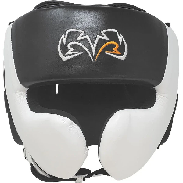 RIVAL Boxing RHG30 Mexican Training Headgear - Small - Black/White-BLACK/WHITE - RIVAL (1)