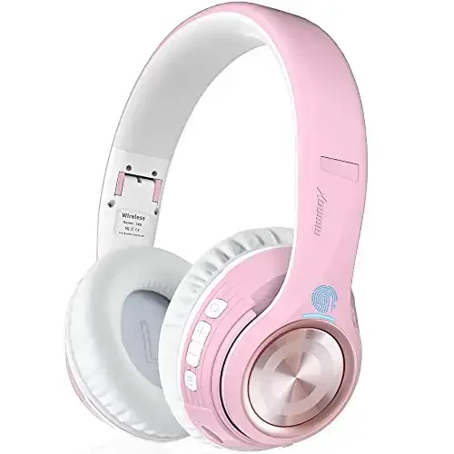 Riwbox TX8 Bluetooth quloqchinlar, quloq ustidagi quloqchinlar, HiFi Stereo, sensorli boshqaruv va mikrofon bilan, yumshoq quloqchinlar/katlanadigan/SD/TF, 40 soatlik ijro etish vaqti, sayohat/TV/musiqa/OFC/sport zal/o'yin uchun - RIWBOX