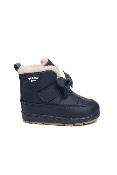 Rmd 341 Ribbon Detailed Furry Girls Baby Boots - 1