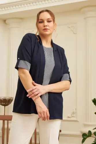 Rmg Atlet Jacket Navy Two Piece Set - 1