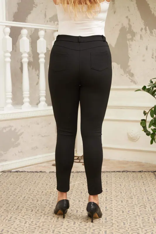 RMG Black Plus Size Steel Knitted Tights - 3