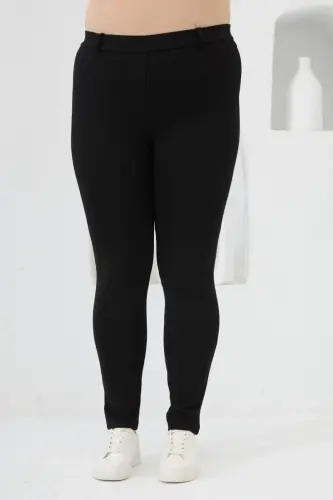 RMG Black Plus Size Steel Knitted Tights - 1