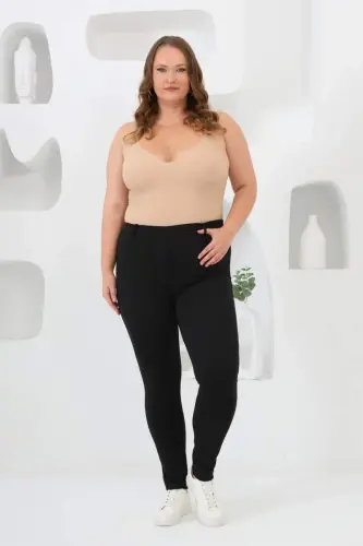 RMG Black Plus Size Steel Knitted Tights - 5