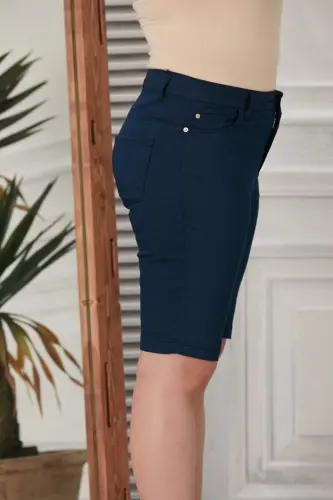 Rmg Большой Размер Темно-синие Хлопковые Шорты - 9
