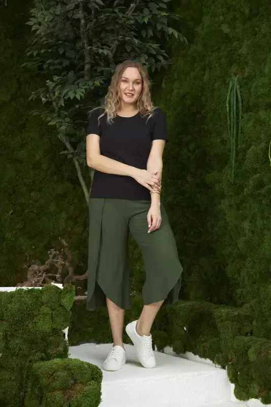 RMG Crew Neck Plus Size Black T-Shirt - 5