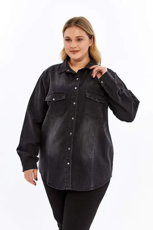 Rmg Plus Size Smoke Shirt - BÜYÜKBEDENIZ