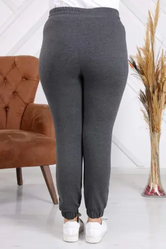 Rmg Plus Size Smoked Gray Sweatpants with Elastic Hem - 4