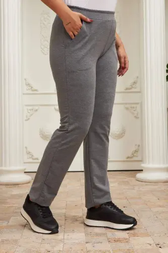 RMG Plus Size Sweatpants Smokey Gray - BÜYÜKBEDENIZ (1)