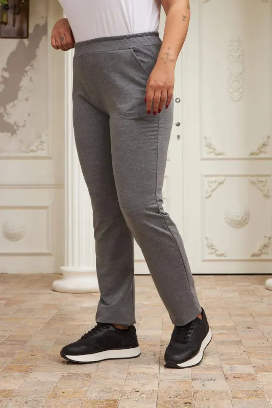 RMG Plus Size Sweatpants Smokey Gray - 3