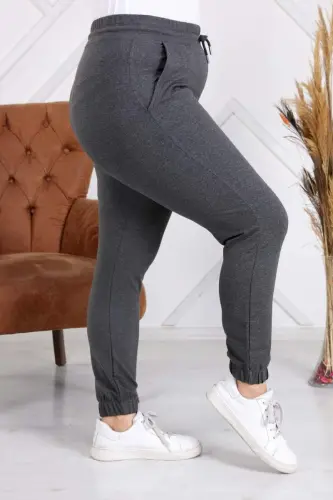 Rmg Shim lastikli katta o'lchamli tutun rangli sport kostyumi - 3