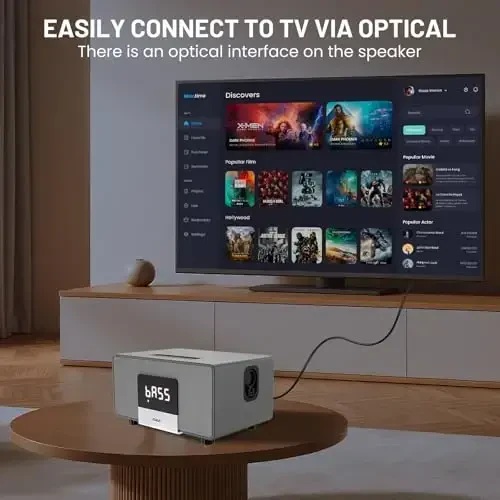 RModazone K222 Karaoke Machine, optik yoki Bluetooth orqali televizorga ulanadi, kuchli ovoz, chuqur bas, 2 ta UHF simsiz mikrofon va 5 ta musiqa rejimi bilan, AUX/USB/PC-ni qo'llab-quvvatlaydi, musiqa ixlosmandlari/uy ziyofati/uchrashuv uchun ajoyib - 6