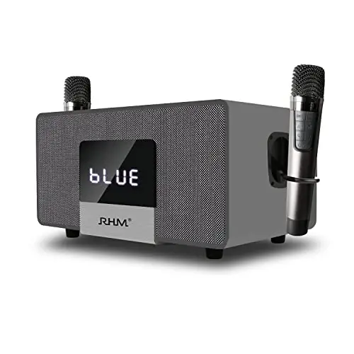 RModazone K222 Karaoke Machine, optik yoki Bluetooth orqali televizorga ulanadi, kuchli ovoz, chuqur bas, 2 ta UHF simsiz mikrofon va 5 ta musiqa rejimi bilan, AUX/USB/PC-ni qo'llab-quvvatlaydi, musiqa ixlosmandlari/uy ziyofati/uchrashuv uchun ajoyib - 4