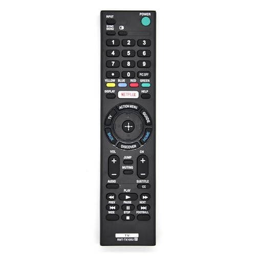 RMT-TX100U Universal Remote Control for Sony TV Remote with Netflix Button, Replacement for All Sony TV and Bravia TVs Remote - 1