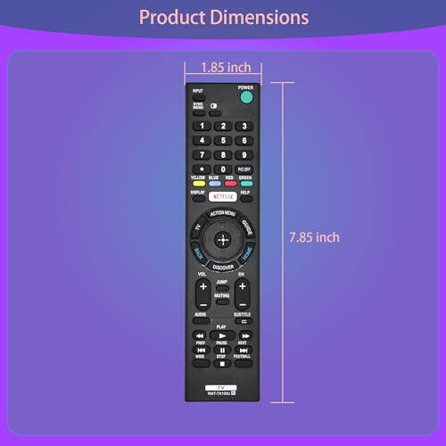 RMT-TX100U Universal Remote Control for Sony TV Remote with Netflix Button, Replacement for All Sony TV and Bravia TVs Remote - 2