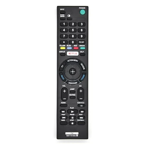 RMT-TX100U Universal Remote Control for Sony TV Remote with Netflix Button, Replacement for All Sony TV and Bravia TVs Remote - Tuewosh