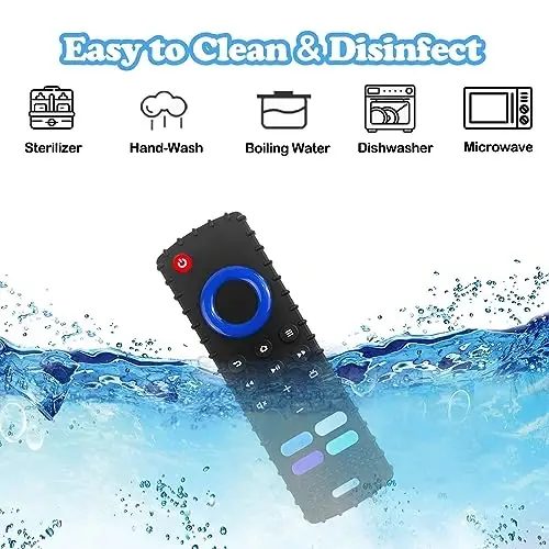 ROBBEAR Chaqaloq tishlash o'yinchoqlari, bolalar uchun oziq-ovqat silikon tishlagichi 3 6 12 18 oy, Fire TV Stick masofadan boshqarish shakli chaqaloqlar chaynov o'yinchoqlari, muzlatgich BPA Free (FTV Green) - 5