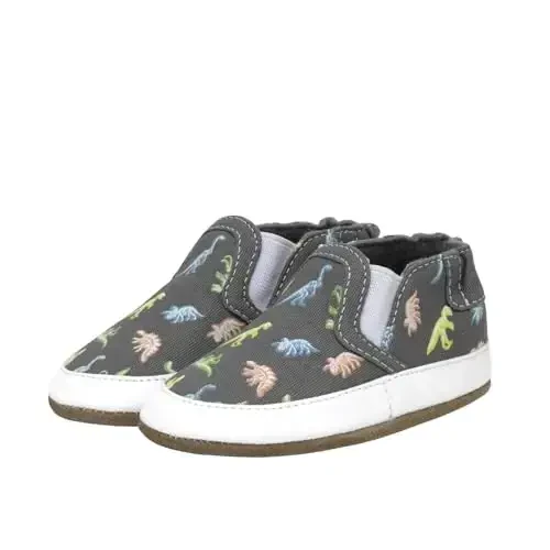 Robeez Baby Boys and Unisex Soft Soles Slip-Resistant Crib Shoes Slippers Moccasins for Infant and Toddler, 0-24 Months 
