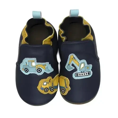 Robeez Baby Boys and Unisex Soft Soles Slip-Resistant Crib Shoes Slippers Moccasins for Infant and Toddler, 0-24 Months - 1
