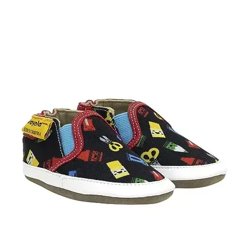 Robeez Baby Boys and Unisex Soft Soles Slip-Resistant Crib Shoes Slippers Moccasins for Infant and Toddler, 0-24 Months - 1
