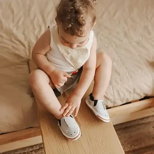 Robeez Baby Boys and Unisex Soft Soles Slip-Resistant Crib Shoes Slippers Moccasins for Infant and Toddler, 0-24 Months - 6