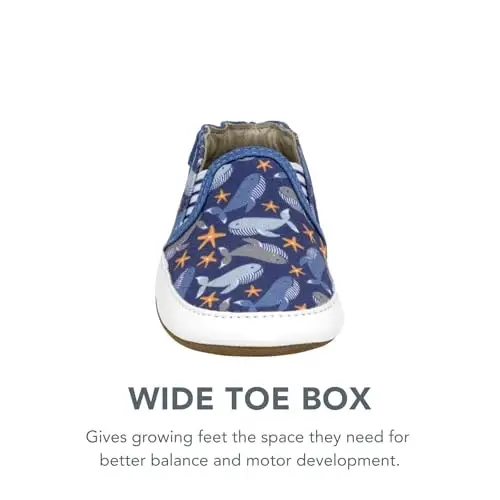 Robeez Baby Boys and Unisex Soft Soles Slip-Resistant Crib Shoes Slippers Moccasins for Infant and Toddler, 0-24 Months - 5