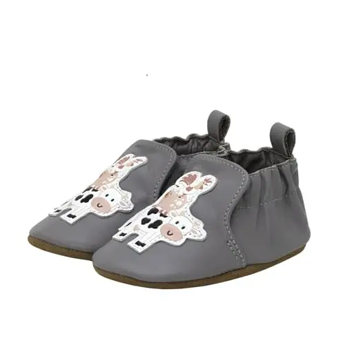 Robeez Baby Boys and Unisex Soft Soles Slip-Resistant Crib Shoes Slippers Moccasins for Infant and Toddler, 0-24 Months - 1