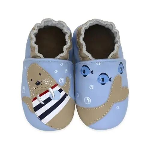 Robeez Baby Boys and Unisex Soft Soles Slip-Resistant Crib Shoes Slippers Moccasins for Infant and Toddler, 0-24 Months - 1