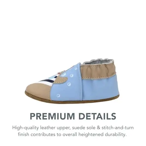 Robeez Baby Boys and Unisex Soft Soles Slip-Resistant Crib Shoes Slippers Moccasins for Infant and Toddler, 0-24 Months - 3