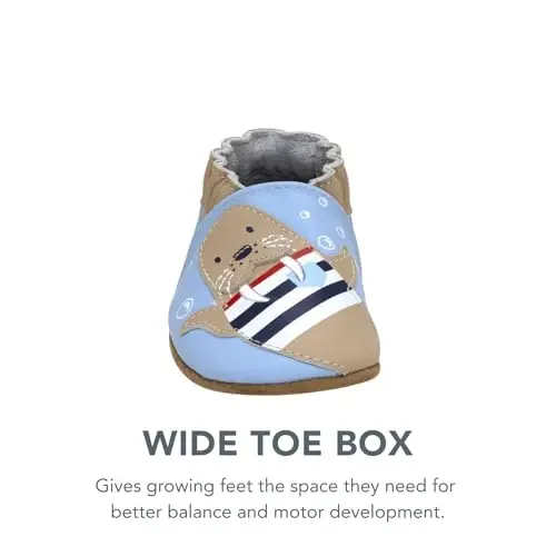 Robeez Baby Boys and Unisex Soft Soles Slip-Resistant Crib Shoes Slippers Moccasins for Infant and Toddler, 0-24 Months - 5