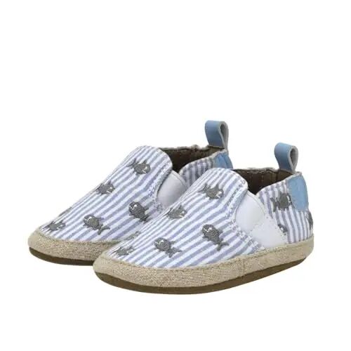 Robeez Baby Boys and Unisex Soft Soles Slip-Resistant Crib Shoes Slippers Moccasins for Infant and Toddler, 0-24 Months - 1