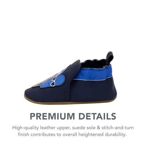 Robeez Baby Boys and Unisex Soft Soles Slip-Resistant Crib Shoes Slippers Moccasins for Infant and Toddler, 0-24 Months - 4