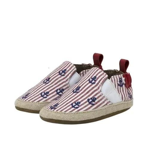 Robeez Baby Boys and Unisex Soft Soles Slip-Resistant Crib Shoes Slippers Moccasins for Infant and Toddler, 0-24 Months - 1