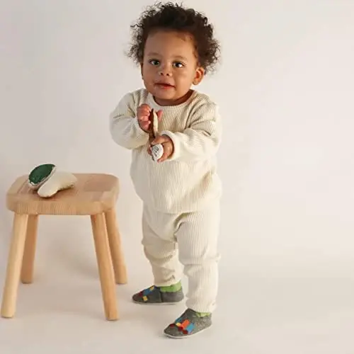 Robeez Baby Boys and Unisex Soft Soles Slip-Resistant Crib Shoes Slippers Moccasins for Infant and Toddler, 0-24 Months - 2