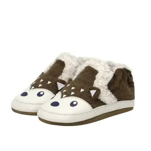 Robeez Baby Boys and Unisex Yumshoq Taglik Sirpanishga Qarshi Krovat Poyabzallari Tapochkalar Mokasinlar Chaqaloq va Go'daklar uchun, 0-24 Oy - ROBEEZ