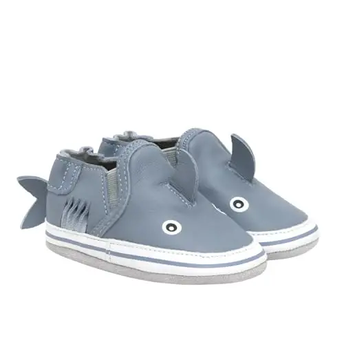 Robeez Baby Boys and Unisex Yumshoq Tagliklar Sirpanishga Qarshi Beshik Poyabzallari Terliklar Mokasinlar Chaqaloq va Kichkintoylar uchun, 0-24 Oy - ROBEEZ