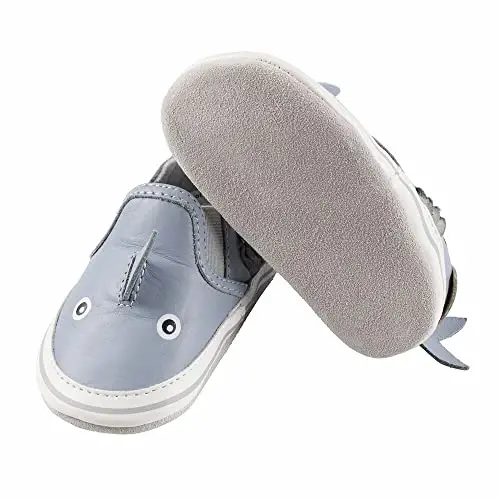 Robeez Baby Boys and Unisex Yumshoq Tagliklar Sirpanishga Qarshi Beshik Poyabzallari Terliklar Mokasinlar Chaqaloq va Kichkintoylar uchun, 0-24 Oy - 5