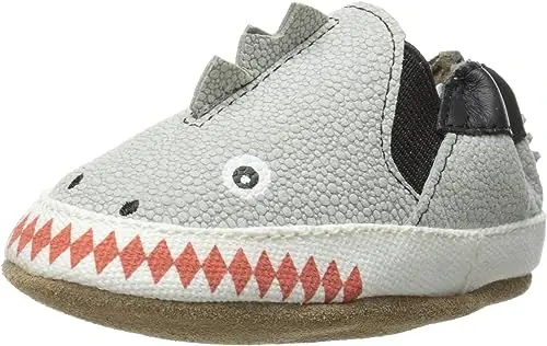 Robeez Baby Boys and Unisex Yumshoq Tagliklar Sirpanishga Qarshi Beshik Poyabzallari Uy poyafzallari Mokasinlar Chaqaloq va Go'daklar uchun, 0-24 Oy - ROBEEZ