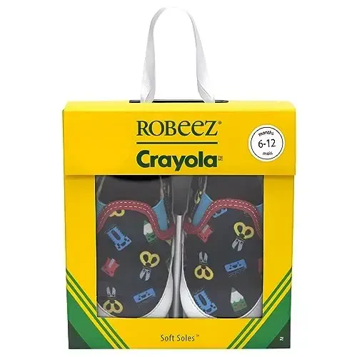 Robeez Baby Boys and Unisex Yumshoq Tagliklar Sirpanishga Qarshi Beshik Poyabzallari Uyqu Poyafzallari Mokasinlar Chaqaloq va Go'daklar uchun, 0-24 Oy - 6