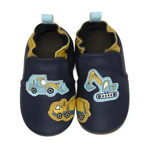 Robeez Baby Boys and Unisex Yumshoq Tagliklar Sirpanishga Qarshi Beshik Poyafzallari Terliklar Mokasinlar Go'dak va Yosh bolalar uchun, 0-24 Oy - ROBEEZ