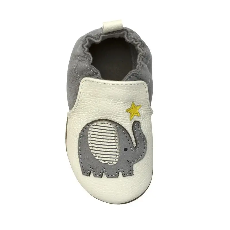 Robeez Baby Boys and Unisex Yumshoq Tagliklar Sirpanishga Qarshi Krovat Poyabzallari Shappaklar Mokasinlar Chaqaloq va Go'daklar uchun, 0-24 Oy - 5