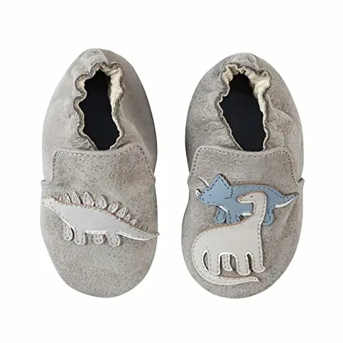 Robeez Baby Boys and Unisex Yumshoq Tagliklar Sirpanishga qarshi Krovat Poyafzallari To'ppilar Mokasinlar Chaqaloq va Go'daklar uchun, 0-24 Oy - ROBEEZ