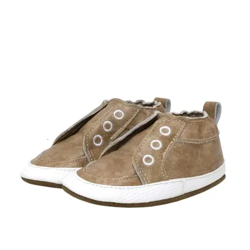 Robeez Baby Boys va Unisex Yumshoq Tagliklar Sirpanishga Qarshi Krovat Poyabzallari Moccasinlar Chaqaloq va Go'daklar uchun, 0-24 Oy - 1