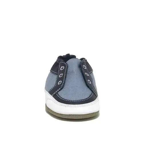 Robeez Baby Boys va Unisex Yumshoq Tagliklar Sirpanishga Qarshi Krovat Poyabzallari Tapochkalar Mokasinlar Chaqaloq va Go'daklar uchun, 0-24 Oy - 4