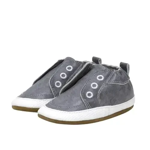 Robeez Baby Boys va Unisex Yumshoq Tagliklar Sirpanishga Qarshi Krovat Poyafzallari Oyoq Kiyimlari Mokasinlar Chaqaloq va Go'daklar uchun, 0-24 Oy - 1