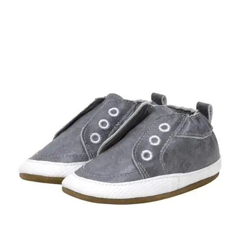 Robeez Baby Boys va Unisex Yumshoq Tagliklar Sirpanishga Qarshi Krovat Poyafzallari Oyoq Kiyimlari Mokasinlar Chaqaloq va Go'daklar uchun, 0-24 Oy - ROBEEZ