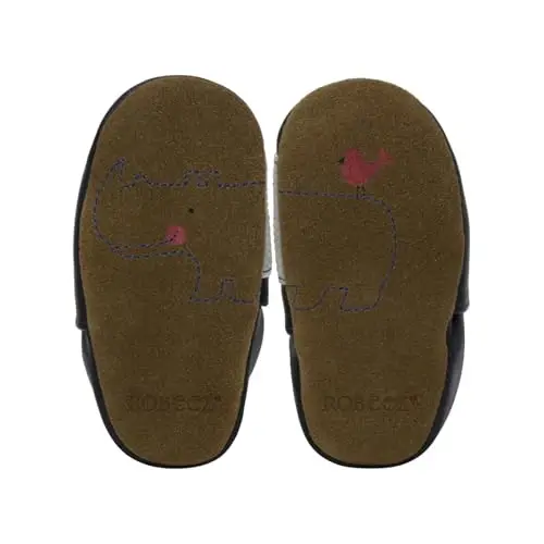 Robeez Baby Boys va Unisex Yumshoq taglikli, sirpanishga qarshi krovat poyabzallari, shippak mokasinlar, go'daklar va yosh bolalar uchun, 0-24 oy - 3