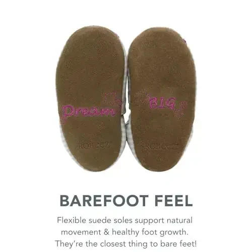 Robeez Baby Girls and Unisex Soft Soles Slip-Resistant Crib Shoes Slippers for Infant and Toddler, 0-24 Months - 2