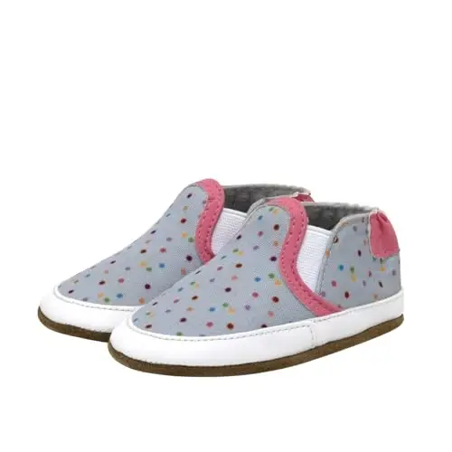 Robeez Baby Girls and Unisex Soft Soles Slip-Resistant Crib Shoes Slippers for Infant and Toddler, 0-24 Months 